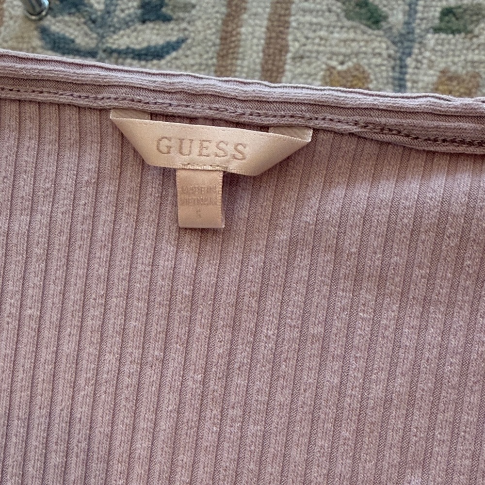 Guess Ribbed Button-Down Shirt - image 2